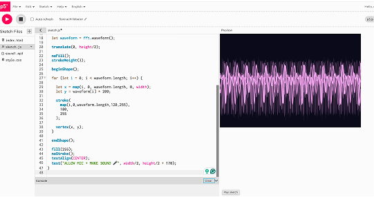 The waveform becomes dense and sharp with louder sound.